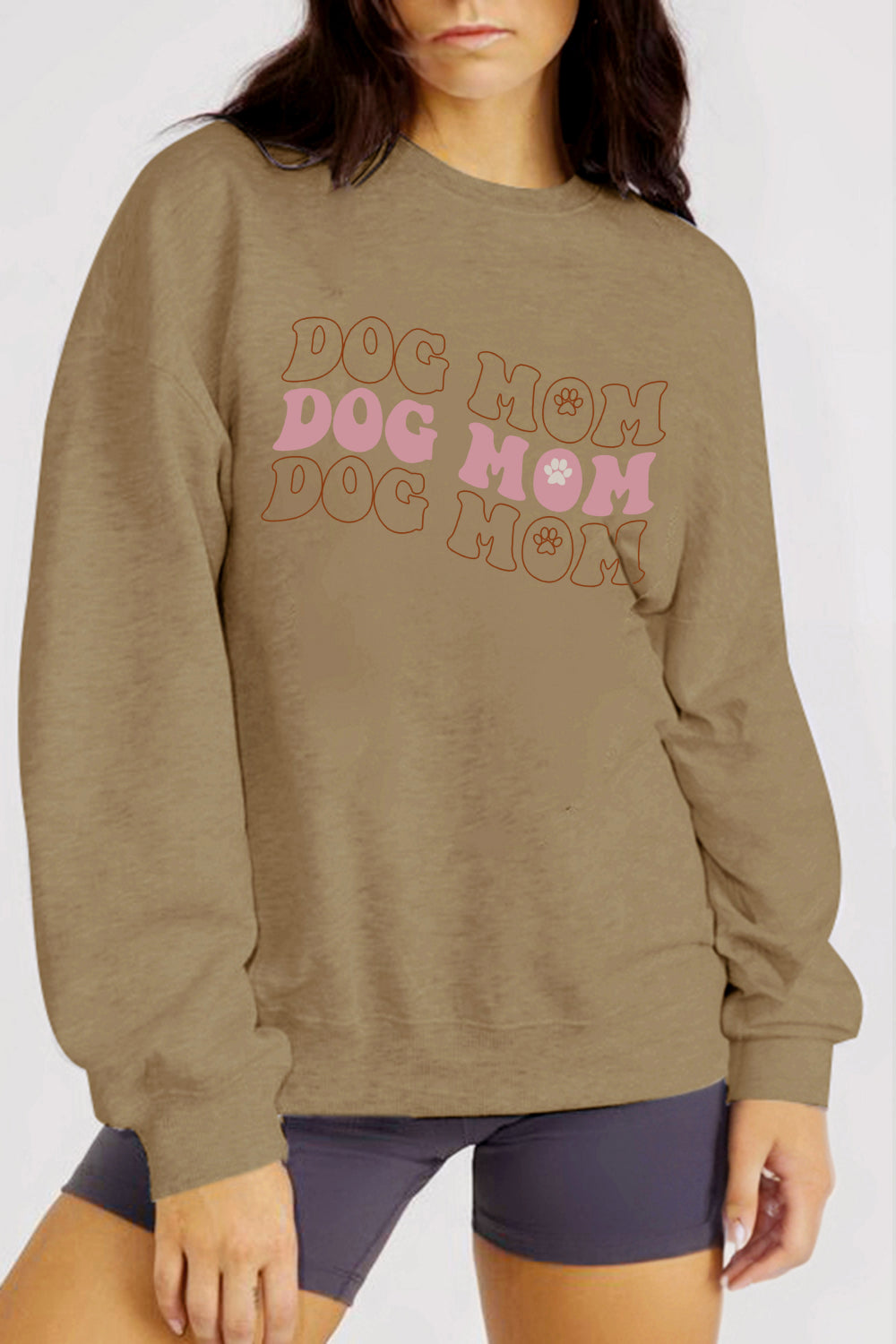 Simply Love Simply Love Full Size Graphic DOG MOM Sweatshirt